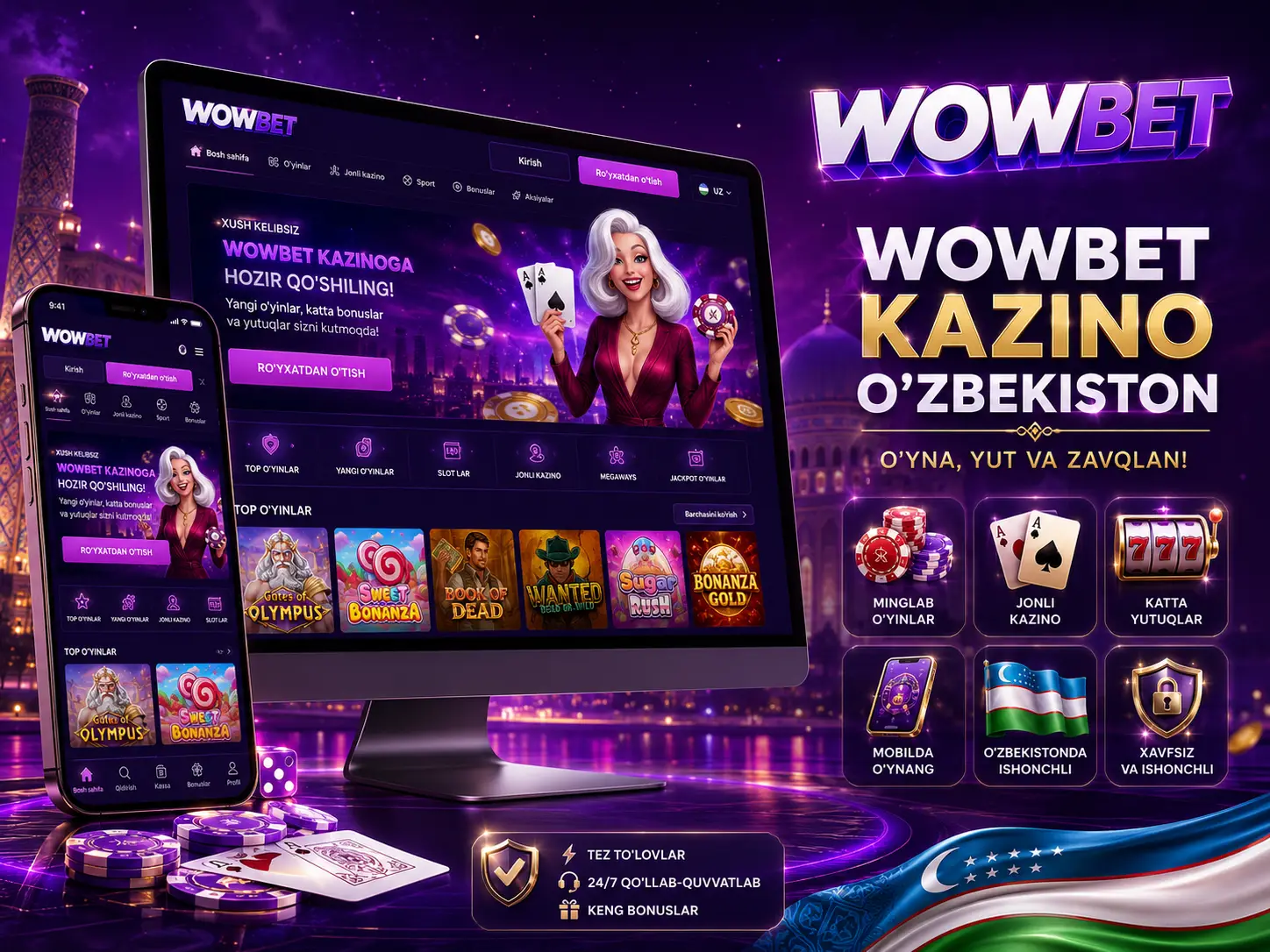 Wowbet Onlayn Kazino O'zbekiston